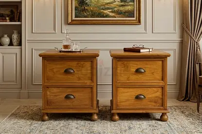 Pottery barn Honey Oak wooden nightstands