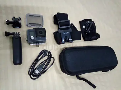 GoPro Hero + LCD Action camera bundle with mounts, chest strap, case and accessories