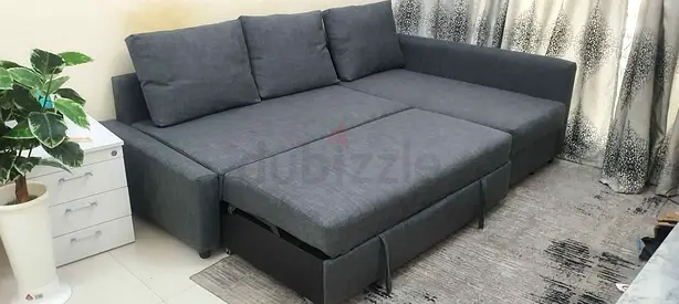 IKEA L shape sofa store cum bed and you can fix