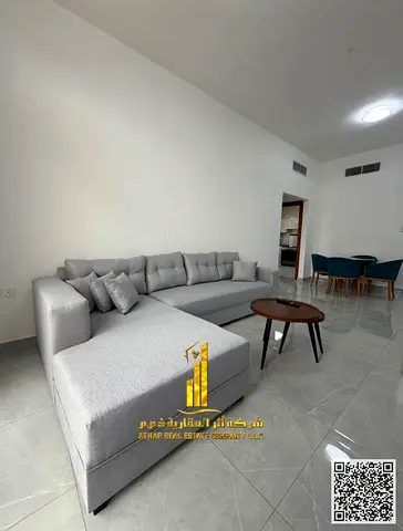 اجمل شقة غرفة وصالة ( اول ساكن )  مفروشة فرش جديد للايجار الشهرى بعجمان - الراشدية2 - بجوار قصر الحاكم