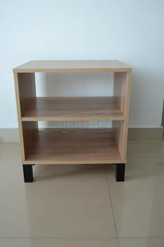 Light Oak Wall-Mounted Cube Shelf / Small Storage Cabinet