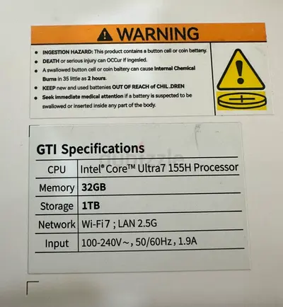 Beelink mini  PC with Intel Core Ultra 7 155h processor, 32GB RAM, 1TB SSD —