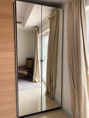 IKEA MIRRORED DOUBLE WARDROBE