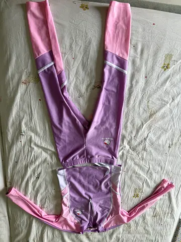 Girls pink  lavender two-piece swimsuit 110cm