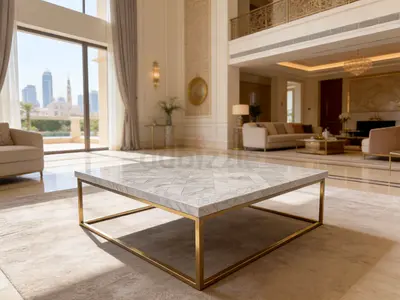 Marina Home Coffe table With Marble Top