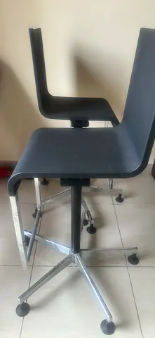 Set of 2 Modern Grey bar— Good Working Condition height adjustable