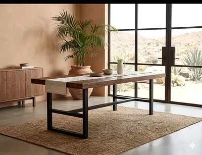 Great Condition Pottery barn Brand Dining table Without Chairs For sale wood