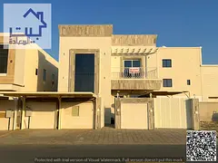 Villa for rent in Al Helio 2, Ajman. First tenant, ready to move in. Parking space with canopy. On m