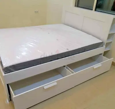Ikea brimness bed with ikea mattress Queen size 160x200cm bed