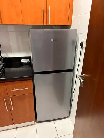 Hisense 2-Door Silver Refrigerator - Good Condition
