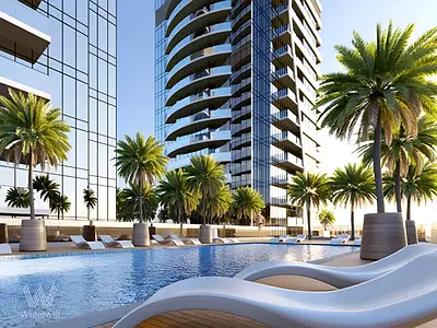 سرير واحد في برج ريد سكوير 2 | مفروشة | إطلالات على المسبح ووسط المدينة