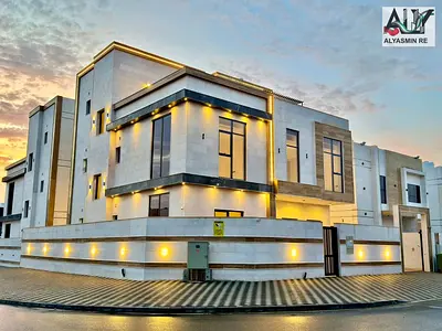 Own a villa including registration fees, central air conditioning, corner location on two streets, 4800 sq ft built area, two floors + roof