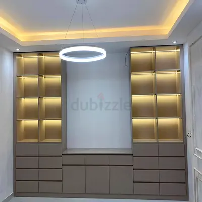 Custom Built-in Display Cabinets with LED Lighting