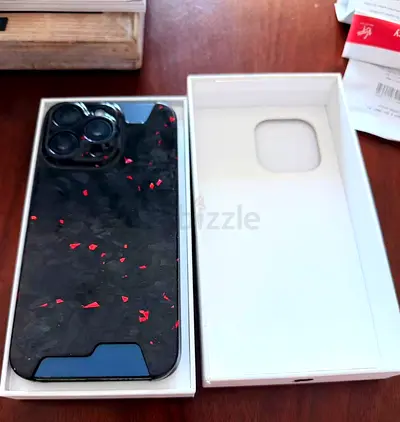 iPhone 15 pro max 512gb uae version with custom forged Carbon fiber case - personal use
