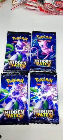 4 Pokémon Hidden Fates Booster Packs (sealed)