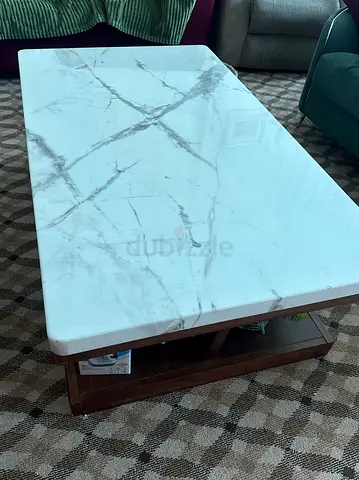 Premium Marble  Wood Table – Stylish Modern Design