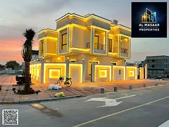 A unique opportunity to own a luxurious corner villa with registration fees, featuring a stylish, mo