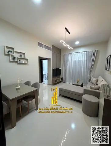 اجمل شقة غرفة وصالة مفروشة فرش جديد للايجار الشهرى بعجمان - الجرف2 - بجوار مدرسة الاقصى