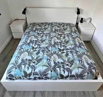 Ikea Queen White MALM Bed frame with Ikea Queen mattress