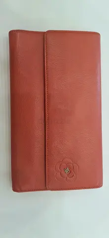 Genuine Leather Women’s Wallet/Clutch - Soft Pink, Classic Flap Style