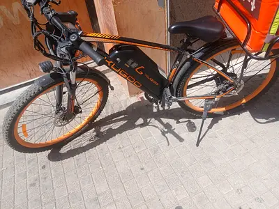 Used Kugoo v3 Electric Mountain Bike - 26 Wheel, Orrange/Black