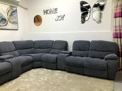 5-seater Fabric Manual recliner corner sofa
