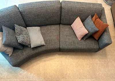 Ebarza High-End Quality Stylish Curved Sofa - 3 persons - 2 pcs