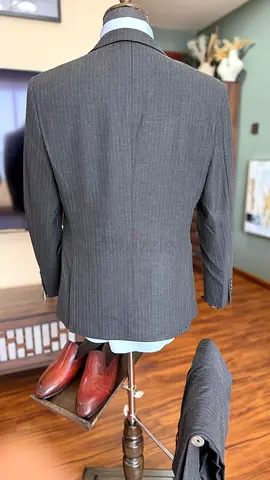 BURBERRY double-breasted pinstripe suit