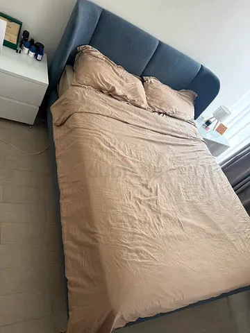 Bed with mattress