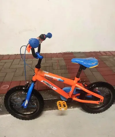 Kids Orange  Blue 14-inch Wheel Bicycle - Good Condition