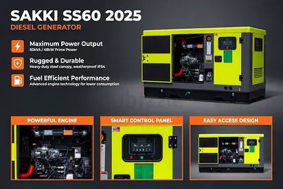 Sakki SS60 60kVA Diesel Generator – 2025 Model