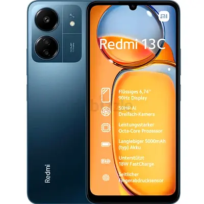 Xiaomi Redmi 13C - 6.74 90Hz, 50MP, 5000mAh (Blue) - Unlocked