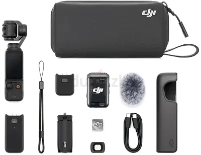 DJI Osmo Pocket with Full Accessory Kit (Case, Charging, Microphone Windjammer)