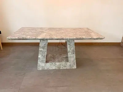 Urban Deco Pisa Marble Dining Table – 160cm – Original Price 5.7k – Excellent Condition