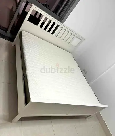 ‎IKEA brimness king size 180×200cm bed frame with headboard+ 4 big storage drawers underneath with I