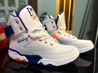 Ewing athletic White and Blue 33  High Basketball Sneakers. Ordered from USA