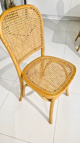 Natural Rattan Cane Dining Chair - Good Condition