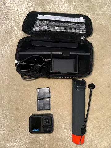 GoPro-style Action Camera with Case, Two Batteries and Floating Grip