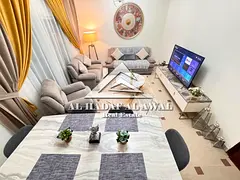 For monthly rent: two bedroom and a hall in Al tawun with free internet