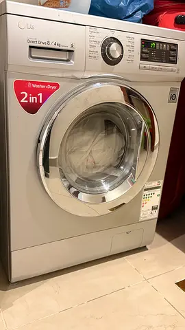 LG 2-in-1 Front Load Washer Dryer 8kg Washer / 4kg Dryer - Silver