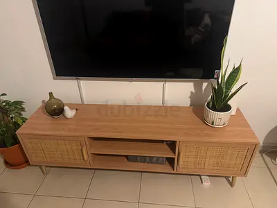 TV entertainment unit rattan finish