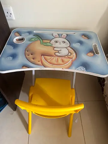 Kids study table with chair on sale