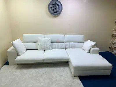 Perfect condition marina home white color lshape sofa