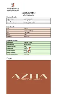 Resale Shop for Sale in Azha Community | Price 30% Below Developer | Handover Q4 2026