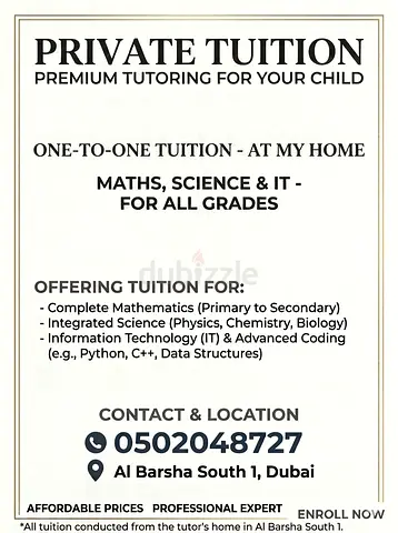 Maths, Science  Coding Tutor - Grades 1-12, Al Barsha