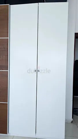 White Modern Wardrobe / Storage Cabinet - Good Condition