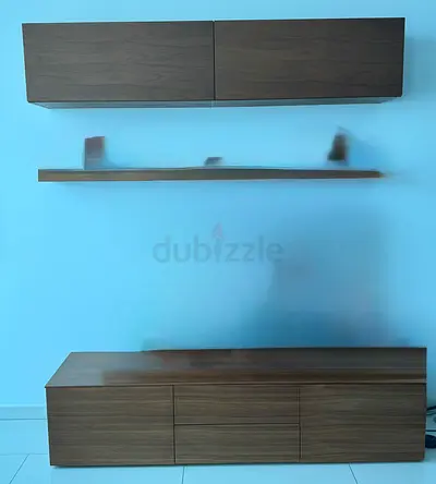 Tv unit walnut wood