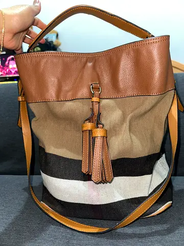Burberry Canvas Large Bucket Tote