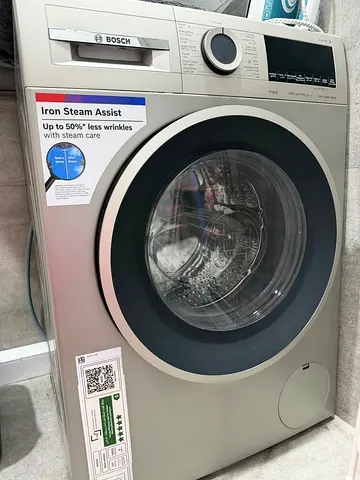 Bosch Front Load Washer Dryer - 7kg Silver, Steam Assist