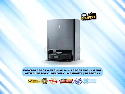 ECOVACS Robotic Vacuum | 3-in-1 Robot Vacuum Mop with Auto Dock | Delivery | Warranty | DEEBOT X1